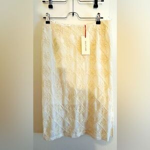 CREAM CROCHETED SKIRT NWT ! STEVIE NICKS VIBES !